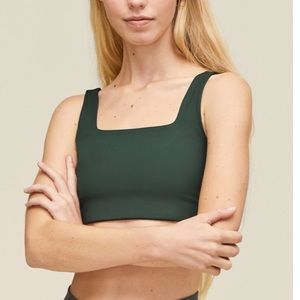 Girlfriend Collective Tommy Bra in Moss Size S